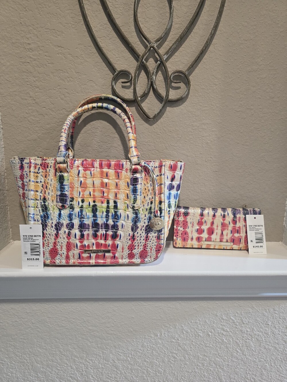 NWT Brahmin Small Ashlee tote and matching wallet in Celebrate Melbourne